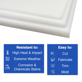 HDPE, 1/8" Thick, Natural White